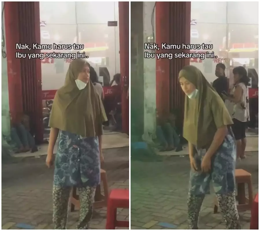emak-emak dulunya finalis Puteri Indonesia © TikTok/@familytimeindonesia  emak-emak dulunya finalis Puteri Indonesia © TikTok/@familytimeindonesia