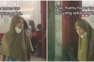 Emak berdaster temani anak main odong-odong ini dulunya finalis Miss Indonesia, tampilannya manglingi