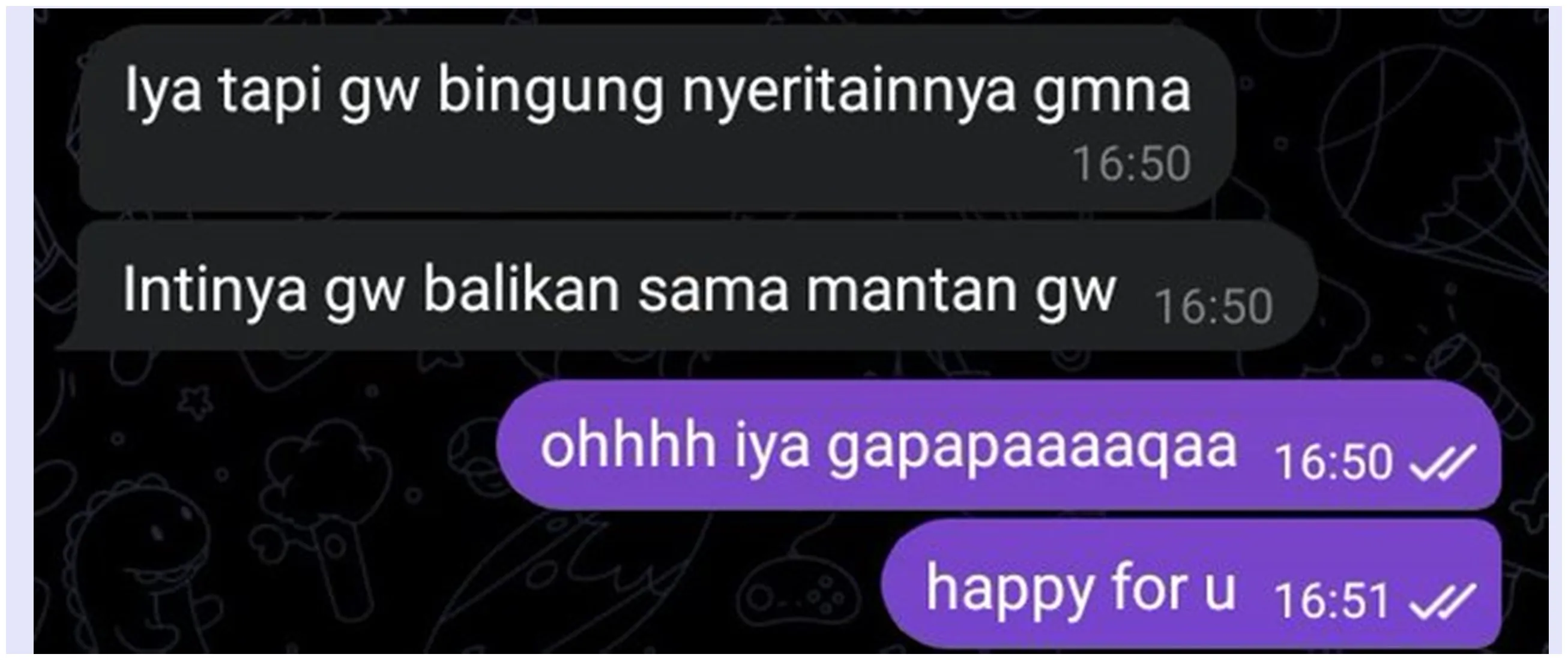 13 Chat lucu pacar minta putus ini drama banget, bikin nyengir padahal mah nangis di pojokan