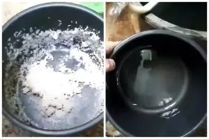Tak perlu pakai air panas, ini cara bersihkan kerak nasi di panci rice cooker tanpa bikin tergores
