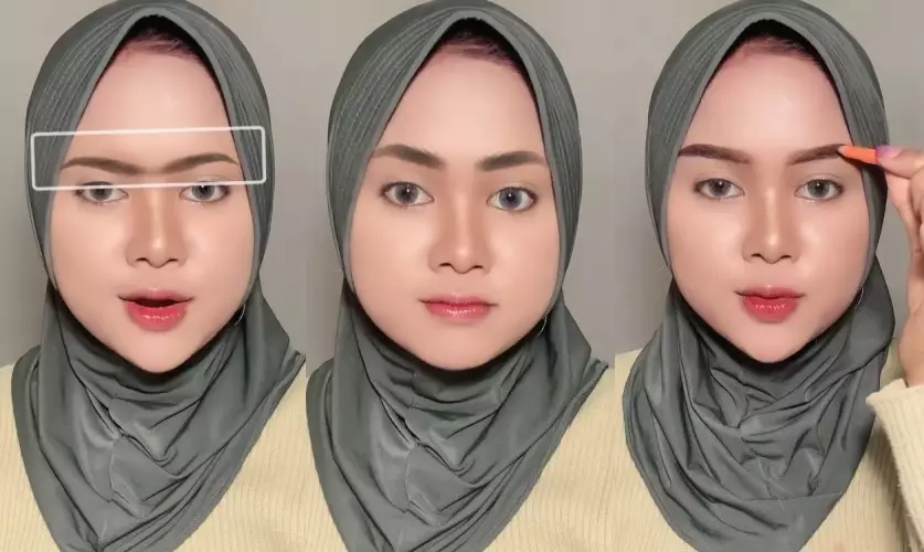 Wanita makeup ikutin filter TikTok © TikTok