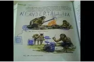 13 Potret kocak gambar iseng siswa di buku pelajaran ini bentuknya nyeleneh tapi bikin ketawa