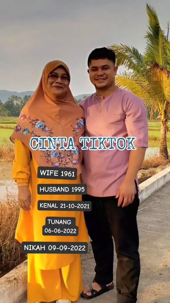 Pemuda dan nenek menikah © TikTok Pemuda dan nenek menikah © TikTok