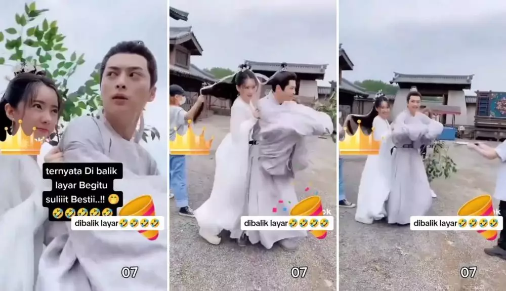 di balik adegan berkuda © TikTok