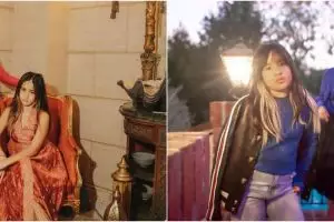 9 Gaya pemotretan Nia Ramadhani dan Mikhayla kayak kakak-adik, mirip kayak fotokopian 