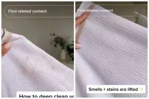 Cara hilangkan noda teh membandel di lap dapur, praktis tanpa disikat kuat