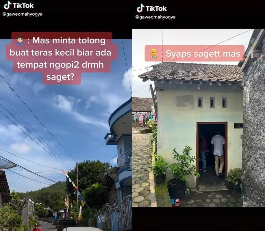 teras rumah dipinggir jalan © TikTok