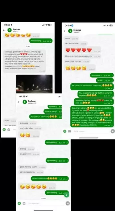 Rendy Kjaernett dan Syahnaz chat © Instagram