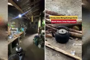 Berlantai tanah dengan tembok bata, potret dapur di kampung ini jadi bikin ingat simbok