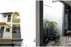 10 Potret rumah mungil di gang sempit bergaya industrial dengan tiga lantai, solusi lahan sempit