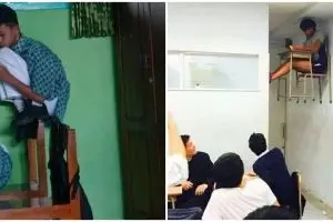 11 Tingkah kocak pelajar ini bikin geleng kepala, skill-nya di luar nalar