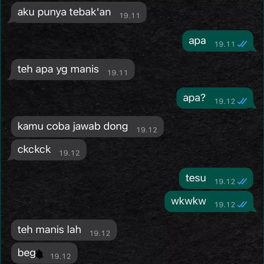 13 Chat lucu obrolan orang pacaran ini absurd abis, bacanya bikin dahi berkerut