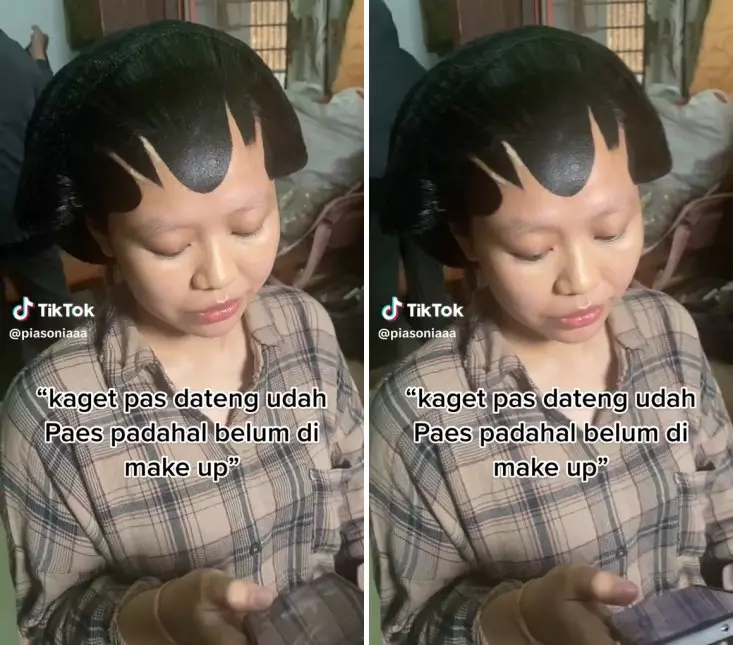 makeup pengantin salah © TikTok