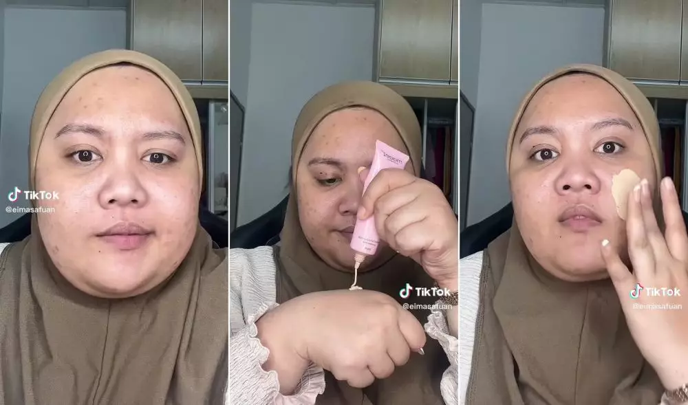 makeup dempul tebal © TikTok