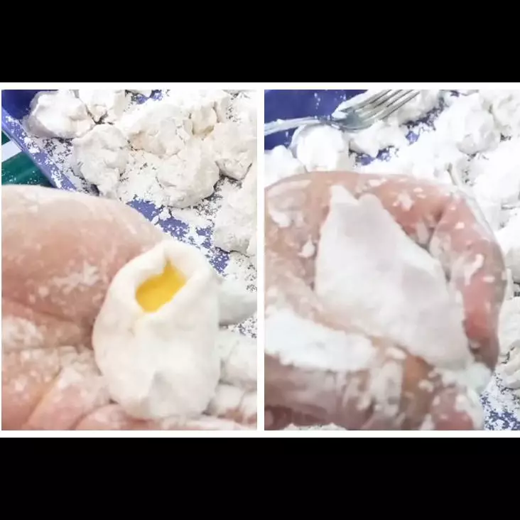 Tak perlu dibekukan dulu, ini trik mengisi telur di pempek kapal selam agar antibocor saat diolah