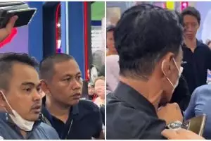 Aksi penangkapan pasutri pencopet ponsel di PRJ oleh pria bergamis biru, sempat tak mau ngaku