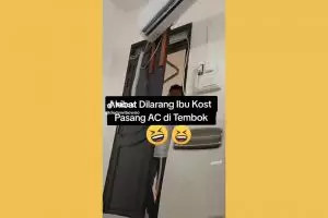 Nekat pasang AC meski dilarang ibu kos, akal-akalan pria ini kreatifnya di luar nalar