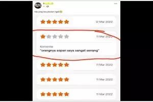 11 Potret komentar kocak saat menilai driver ini bikin bingung, kasih pujian tapi ratingnya rendah
