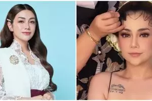 9 Transformasi Celine Evangelista dimakeup jadi manten Jawa paes, bikin lupa wajah asli si artis