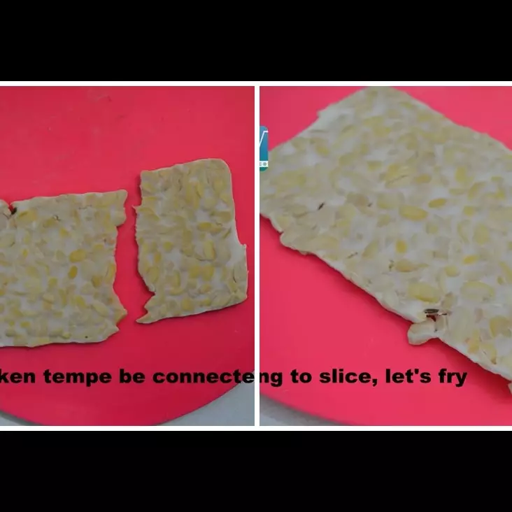 Trik menyambung tempe yang patah karena irisannya terlalu tipis, praktis dan antigagal