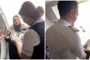 Momen haru pertemuan tak terduga ibu dan anak di pesawat saat berangkat haji ini bikin terenyuh