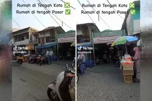 Cuma ada di kota besar, rumah warga di tengah pasar ini bikin warganet bertanya 'kok bisa?'