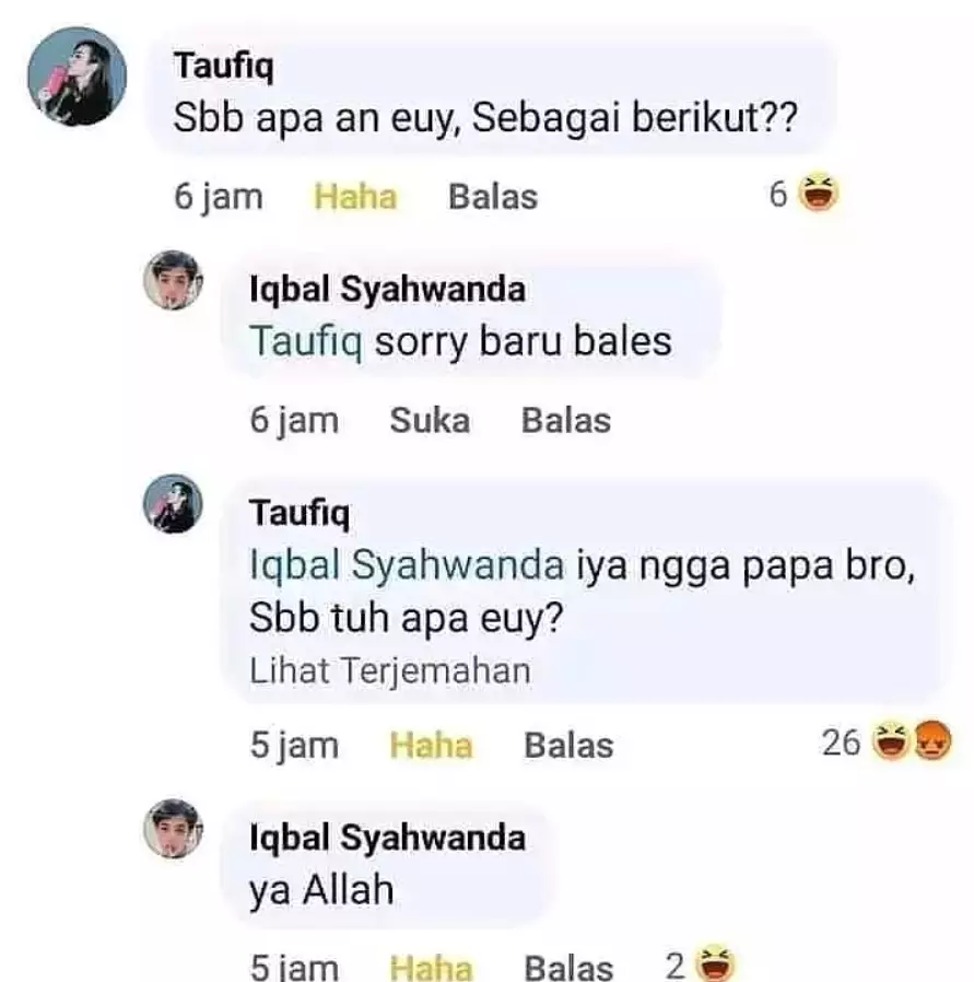 Tanya jawab absurd di Facebook Berbagai sumber
