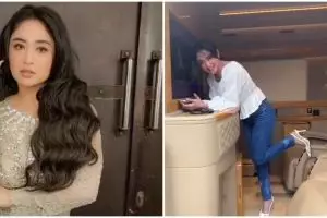 9 Potret interior mobil Dewi Perssik bak hotel berjalan, fasilitas lengkap ada toilet hingga karaoke