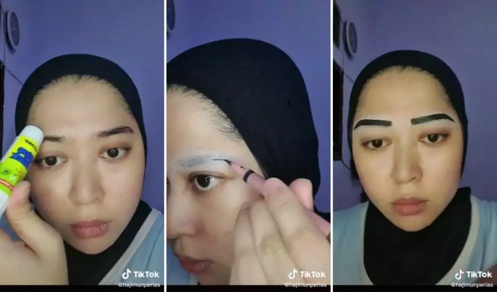 recreate makeup pengantin 80an © TikTok recreate makeup pengantin 80an © TikTok