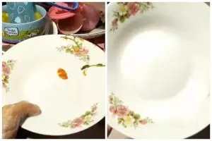 Cara mencuci alat makan dari sisa lemak daging dan bau amis, cepat selesai tanpa direndam air panas