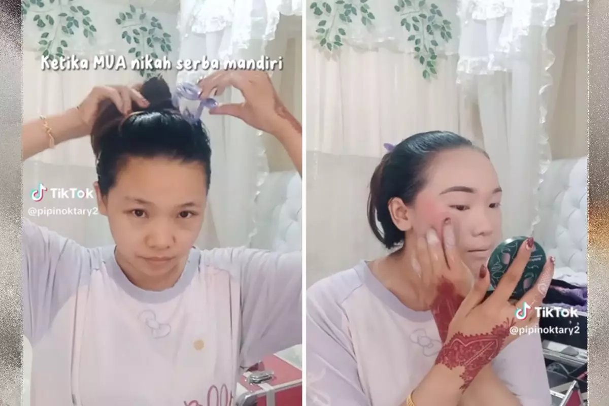 Makeup sendiri saat nikah dari jam 4 subuh, potret wanita ini malah disebut mirip idol K-Pop