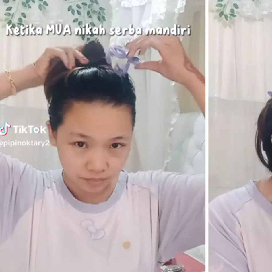 Makeup sendiri saat nikah dari jam 4 subuh, potret wanita ini malah disebut mirip idol K-Pop