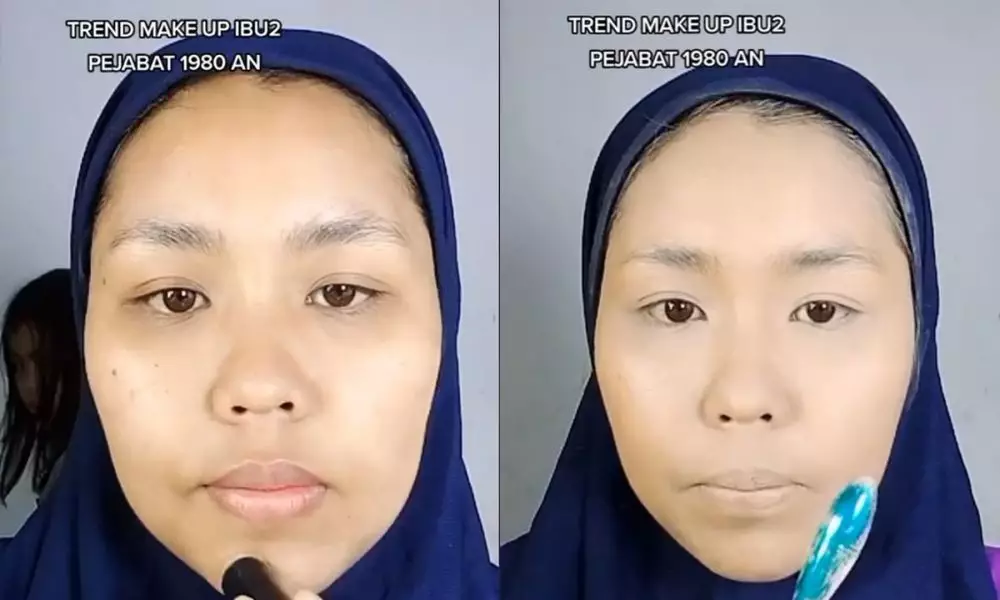 wanita makeup ala ibu pejabat 80-an malah mirip hetty koes endang © berbagai sumber