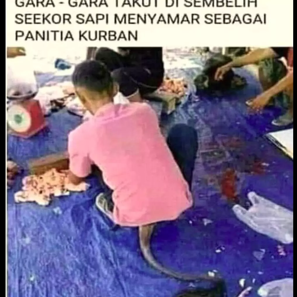 Momen meriah setahun sekali, 11 potret kocak kelakukan panitia kurban ini bikin terkekeh