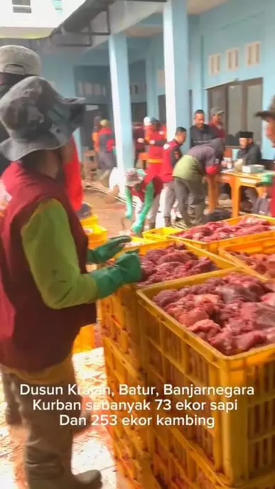 viral penampakan lautan daging qurban TikTok viral penampakan lautan daging qurban TikTok