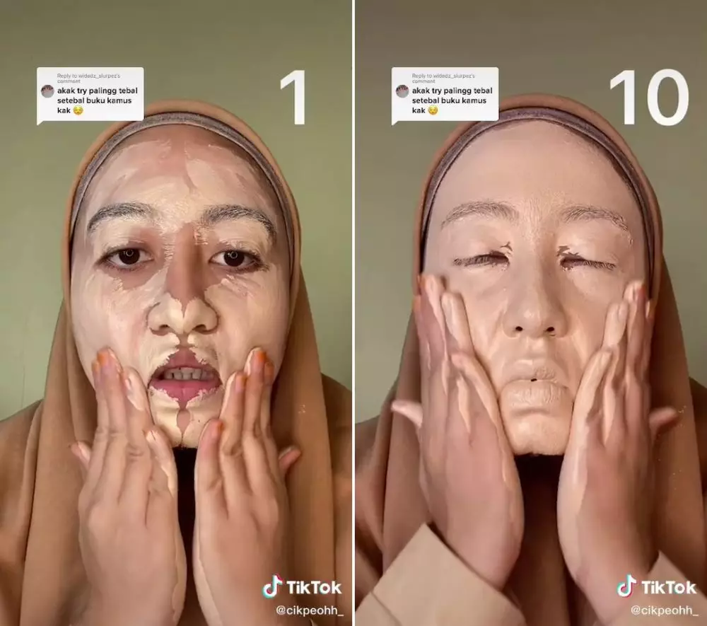 makeup tebal 10 lapis © TikTok
