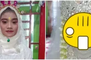 Potret pengantin makeup sendiri versus MUA kampung, hasil akhirnya kayak beda orang