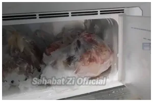 Bukan disiram air panas, begini trik praktis mengambil daging beku di dalam freezer