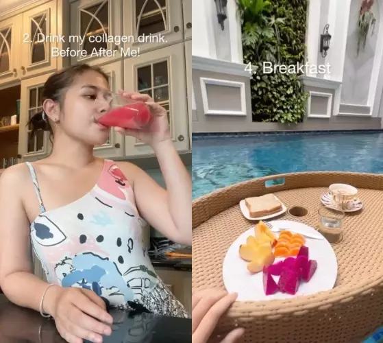 Prilly pamer rutinitas pagi © TikTok