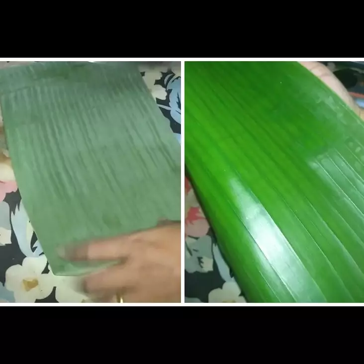 Tanpa dibakar atau dikukus, ini trik cepat melenturkan daun pisang agar tidak mudah sobek