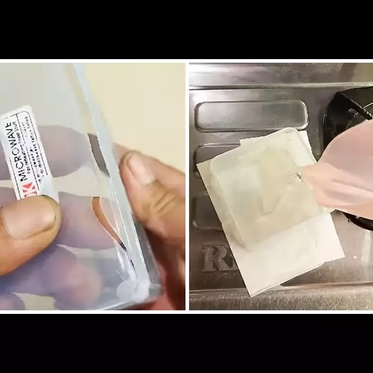 Bukan pakai lem, begini cara menambal kotak makan plastik yang retak pakai 1 alat sederhana