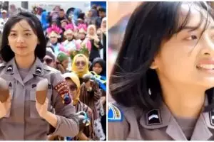 Momen polwan cantik pimpin ribuan orang menari pakai batok kelapa ini viral dan pecahkan rekor MURI