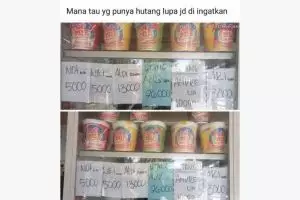 11 Tulisan kocak di etalase warung ini ada yang nyindir pelanggan, bacanya jangan baper