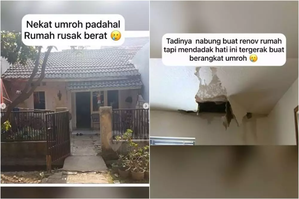 wanita nekat umroh punya rumah megah © TikTok
