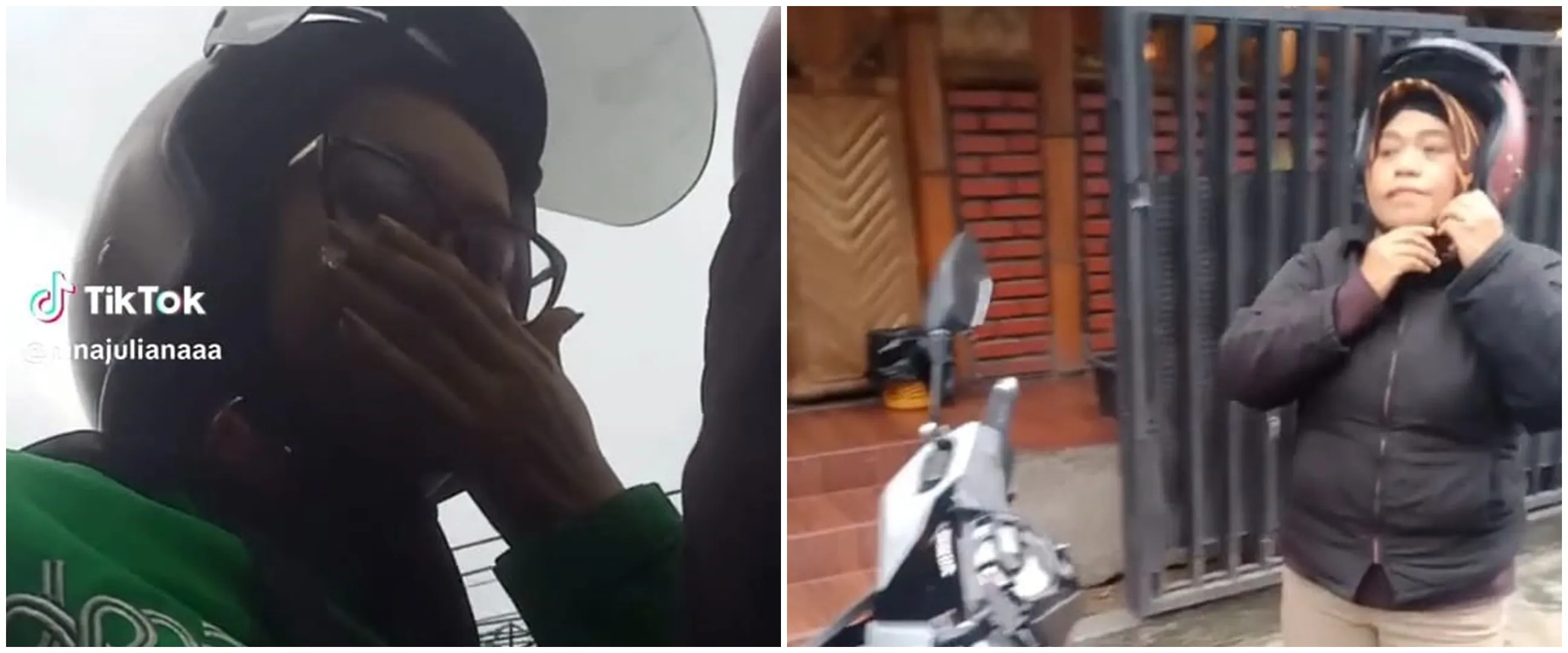 Buru-buru karena takut kesiangan, aksi penumpang ojek online ini tak terduga