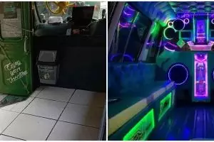 17 Potret kocak interior angkutan umum ini bikin penumpang keenakan, berasa sultan