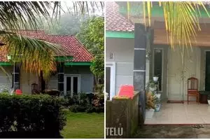 7 Potret rumah sederhana tengah sawah ini halamannya dilewati aliran sungai, bebas dari julid tetangga