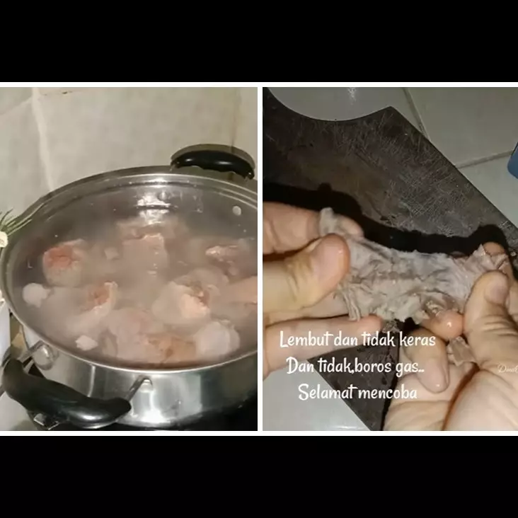 Tanpa bahan tambahan, ini trik merebus daging sapi agar matang dan empuk dalam waktu 10 menit