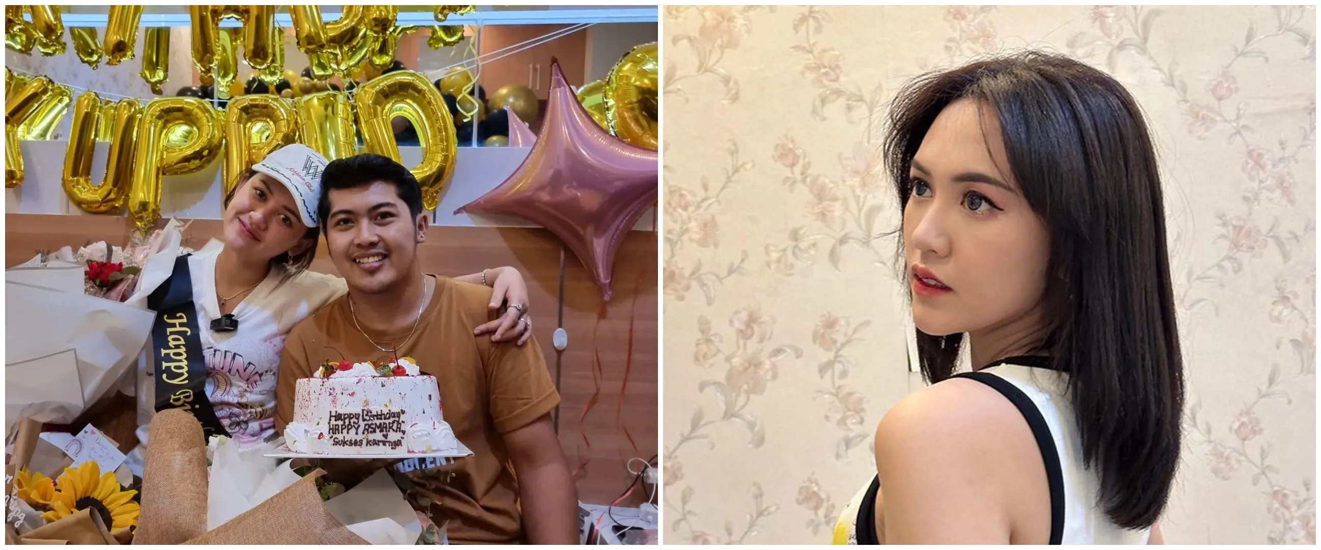 7 Momen perayaan ulang tahun Happy Asmara, raut wajah bahagianya tuai atensi