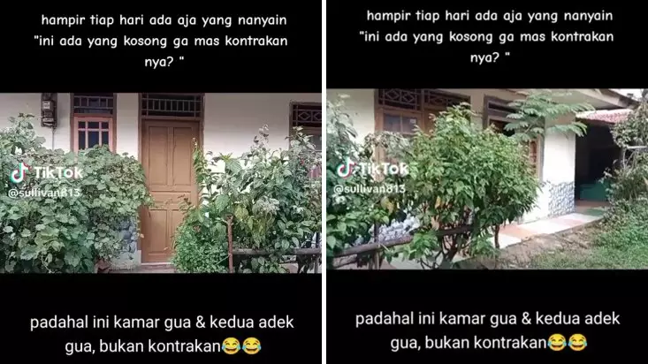 rumah mirip kontrakan © TikTok